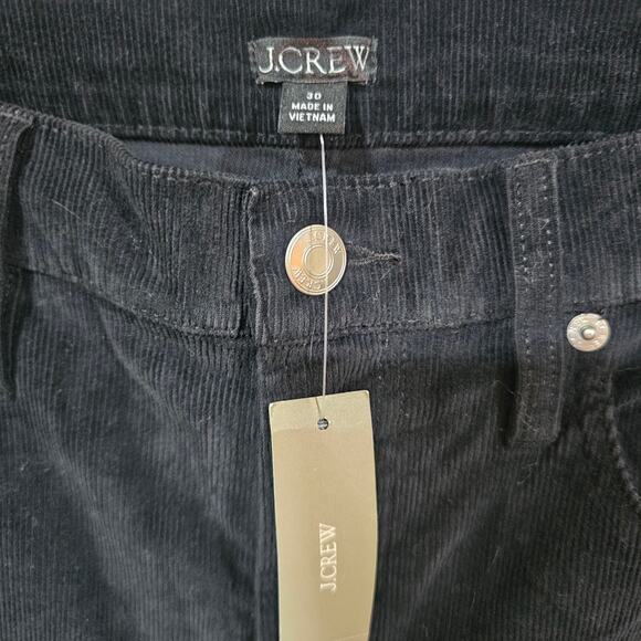 J.CREW Corduroy Straight-Leg Pants Black SIze 30 NWT - Picture 3 of 5